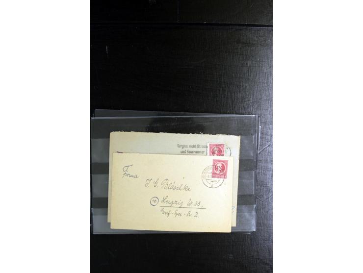 1945/46, postfrische, ungebrauchte und gestempelte Partie mit guten Ausgaben wie Mi.-Nr. 95AXar gestempelt (Fotoattest Jasch 