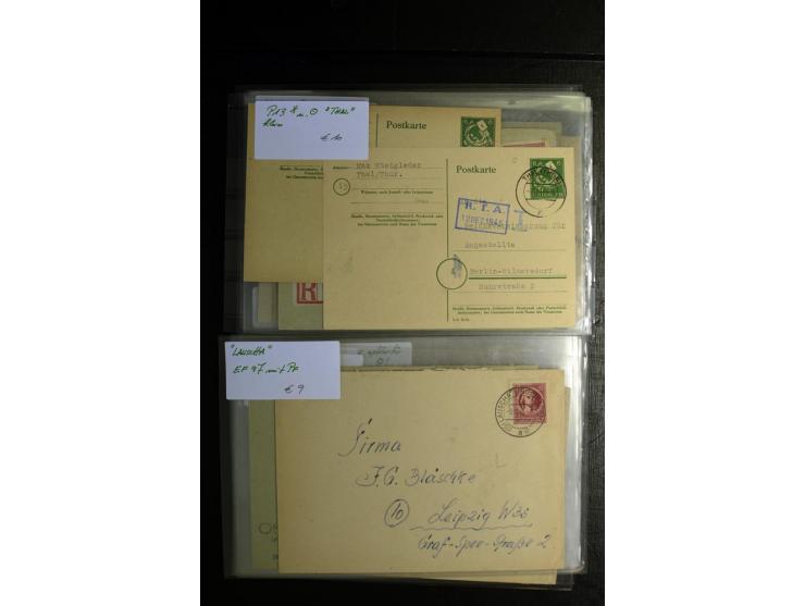 1945/46, postfrische, ungebrauchte und gestempelte Partie mit guten Ausgaben wie Mi.-Nr. 95AXar gestempelt (Fotoattest Jasch 