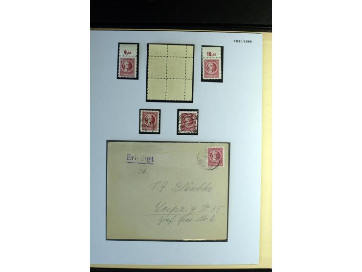 1945/46, postfrische, ungebrauchte und gestempelte Partie mit guten Ausgaben wie Mi.-Nr. 95AXar gestempelt (Fotoattest Jasch 