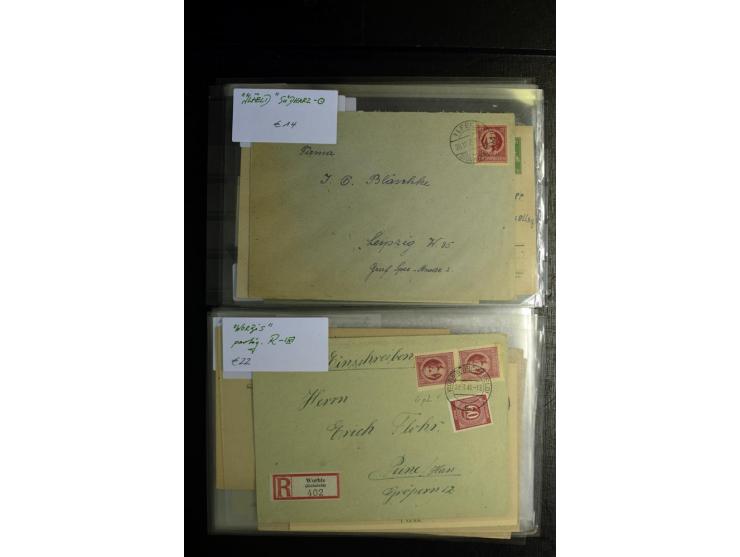 1945/46, postfrische, ungebrauchte und gestempelte Partie mit guten Ausgaben wie Mi.-Nr. 95AXar gestempelt (Fotoattest Jasch 