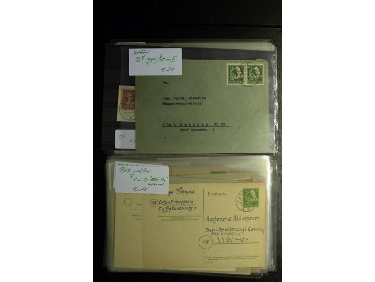 1945/46, postfrische, ungebrauchte und gestempelte Partie mit guten Ausgaben wie Mi.-Nr. 95AXar gestempelt (Fotoattest Jasch 