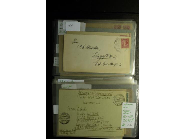 1945/46, postfrische, ungebrauchte und gestempelte Partie mit guten Ausgaben wie Mi.-Nr. 95AXar gestempelt (Fotoattest Jasch 