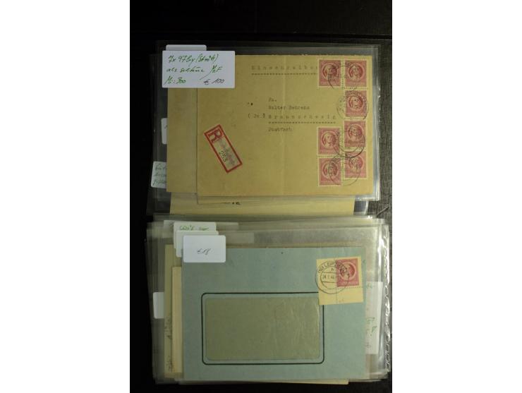 1945/46, postfrische, ungebrauchte und gestempelte Partie mit guten Ausgaben wie Mi.-Nr. 95AXar gestempelt (Fotoattest Jasch 
