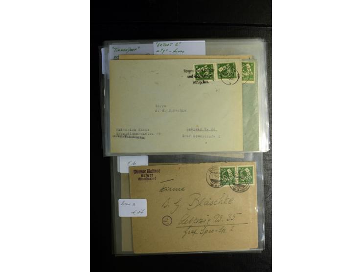 1945/46, postfrische, ungebrauchte und gestempelte Partie mit guten Ausgaben wie Mi.-Nr. 95AXar gestempelt (Fotoattest Jasch 