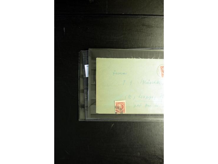 1945/46, postfrische, ungebrauchte und gestempelte Partie mit guten Ausgaben wie Mi.-Nr. 95AXar gestempelt (Fotoattest Jasch 
