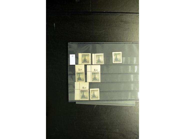 1945/46, postfrische, ungebrauchte und gestempelte Partie mit guten Ausgaben wie Mi.-Nr. 95AXar gestempelt (Fotoattest Jasch 