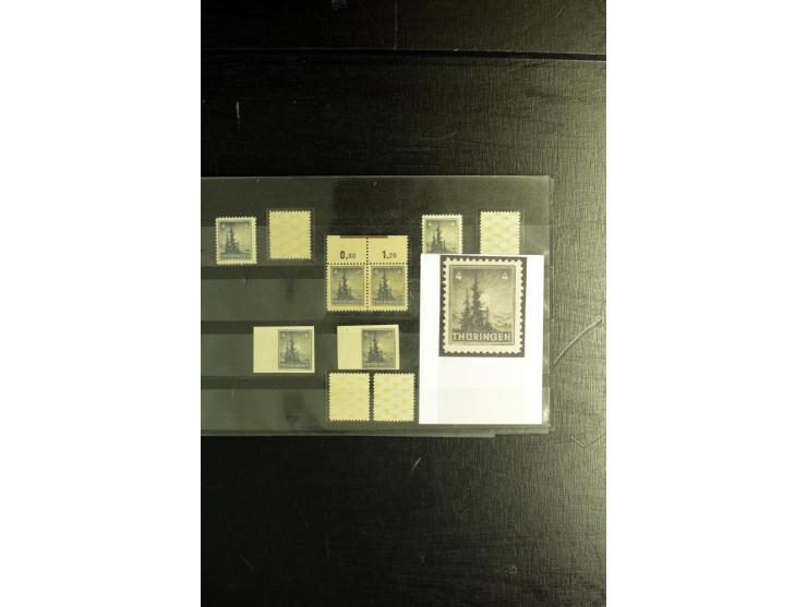 1945/46, postfrische, ungebrauchte und gestempelte Partie mit guten Ausgaben wie Mi.-Nr. 95AXar gestempelt (Fotoattest Jasch 