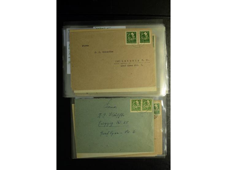 1945/46, postfrische, ungebrauchte und gestempelte Partie mit guten Ausgaben wie Mi.-Nr. 95AXar gestempelt (Fotoattest Jasch 