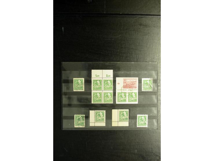1945/46, postfrische, ungebrauchte und gestempelte Partie mit guten Ausgaben wie Mi.-Nr. 95AXar gestempelt (Fotoattest Jasch 