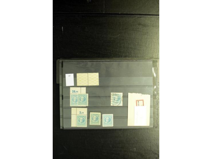 1945/46, postfrische, ungebrauchte und gestempelte Partie mit guten Ausgaben wie Mi.-Nr. 95AXar gestempelt (Fotoattest Jasch 