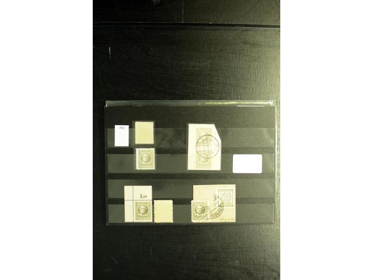 1945/46, postfrische, ungebrauchte und gestempelte Partie mit guten Ausgaben wie Mi.-Nr. 95AXar gestempelt (Fotoattest Jasch 