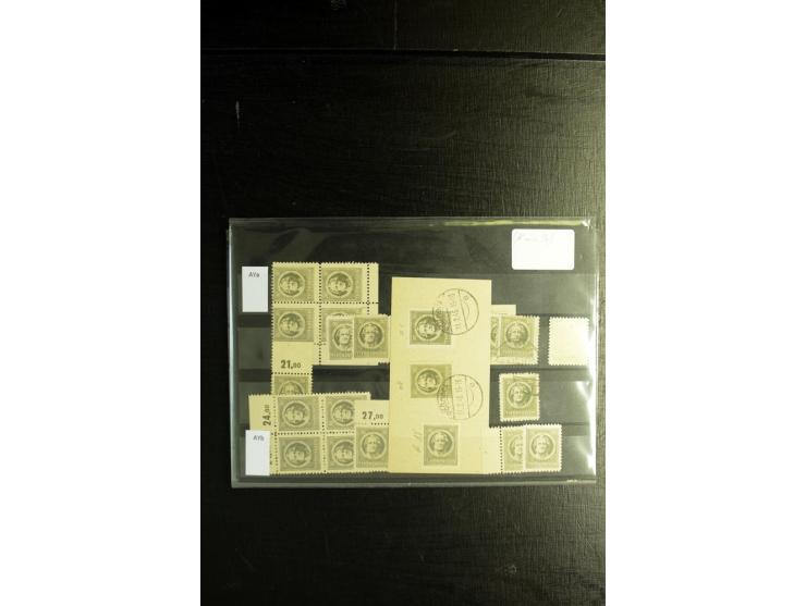 1945/46, postfrische, ungebrauchte und gestempelte Partie mit guten Ausgaben wie Mi.-Nr. 95AXar gestempelt (Fotoattest Jasch 