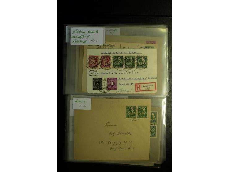 1945/46, postfrische, ungebrauchte und gestempelte Partie mit guten Ausgaben wie Mi.-Nr. 95AXar gestempelt (Fotoattest Jasch 