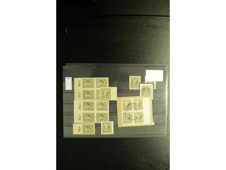 1945/46, postfrische, ungebrauchte und gestempelte Partie mit guten Ausgaben wie Mi.-Nr. 95AXar gestempelt (Fotoattest Jasch 