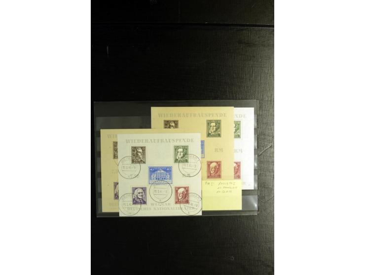 1945/46, postfrische, ungebrauchte und gestempelte Partie mit guten Ausgaben wie Mi.-Nr. 95AXar gestempelt (Fotoattest Jasch 