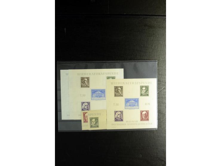 1945/46, postfrische, ungebrauchte und gestempelte Partie mit guten Ausgaben wie Mi.-Nr. 95AXar gestempelt (Fotoattest Jasch 