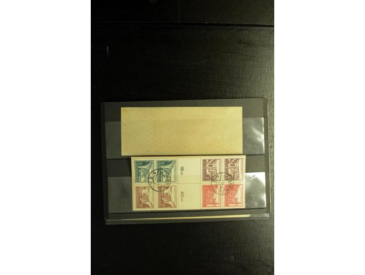1945/46, postfrische, ungebrauchte und gestempelte Partie mit guten Ausgaben wie Mi.-Nr. 95AXar gestempelt (Fotoattest Jasch 