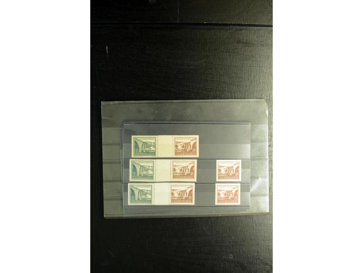 1945/46, postfrische, ungebrauchte und gestempelte Partie mit guten Ausgaben wie Mi.-Nr. 95AXar gestempelt (Fotoattest Jasch 