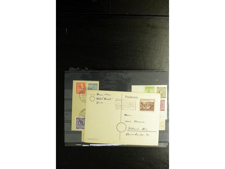 1945/46, postfrische, ungebrauchte und gestempelte Partie mit guten Ausgaben wie Mi.-Nr. 95AXar gestempelt (Fotoattest Jasch 