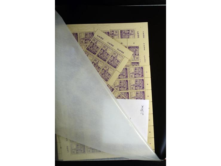 1946, Leipziger Messe, postfrischer Bestand, dabei Bogen, Bogenteile und Einheiten, u.a. Mi.-Nr. 162/65By (48) etc. (Mi.-Nr. 