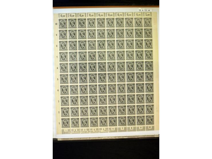 1945/46, AM Post, reichhaltige 3-bändige Spezialsammlung, beginnend mit dem sogenannten 'Aachener Bogen' sowie 2 Bürgermeiste