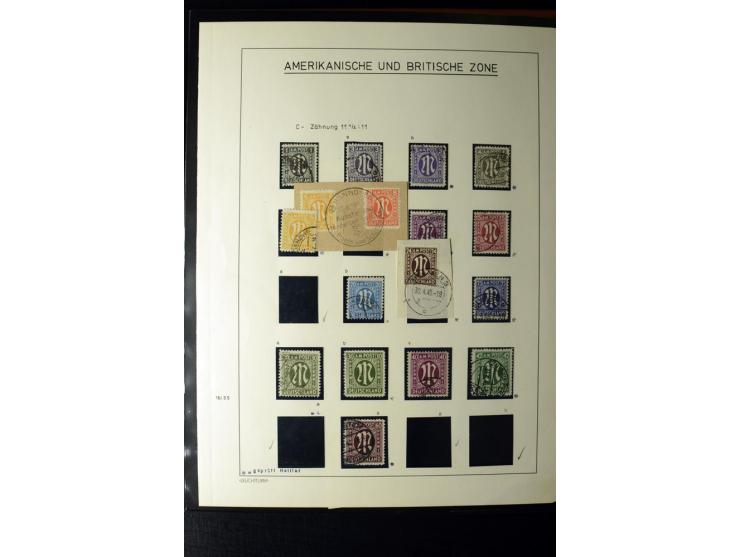 1945/46, AM Post, reichhaltige 3-bändige Spezialsammlung, beginnend mit dem sogenannten 'Aachener Bogen' sowie 2 Bürgermeiste