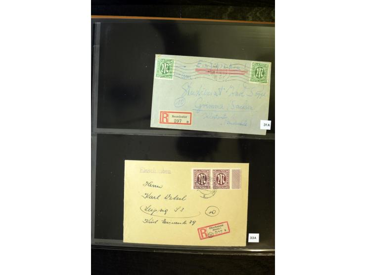 1945/46, AM Post, reichhaltige 3-bändige Spezialsammlung, beginnend mit dem sogenannten 'Aachener Bogen' sowie 2 Bürgermeiste