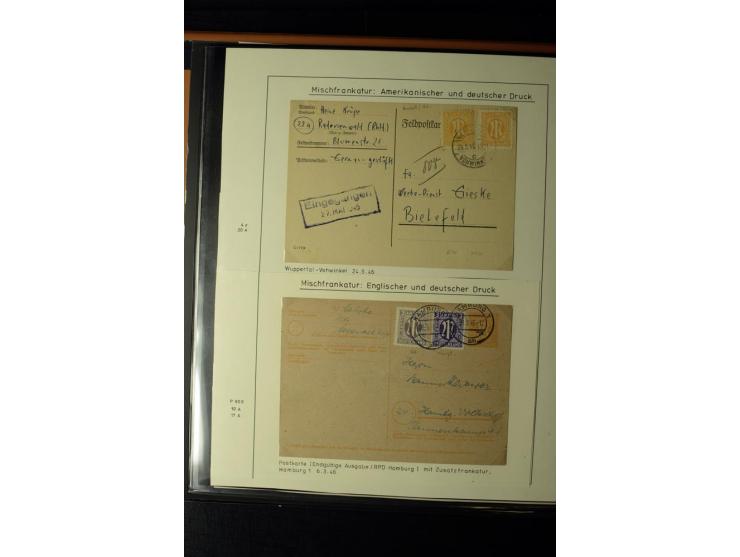 1945/46, AM Post, reichhaltige 3-bändige Spezialsammlung, beginnend mit dem sogenannten 'Aachener Bogen' sowie 2 Bürgermeiste