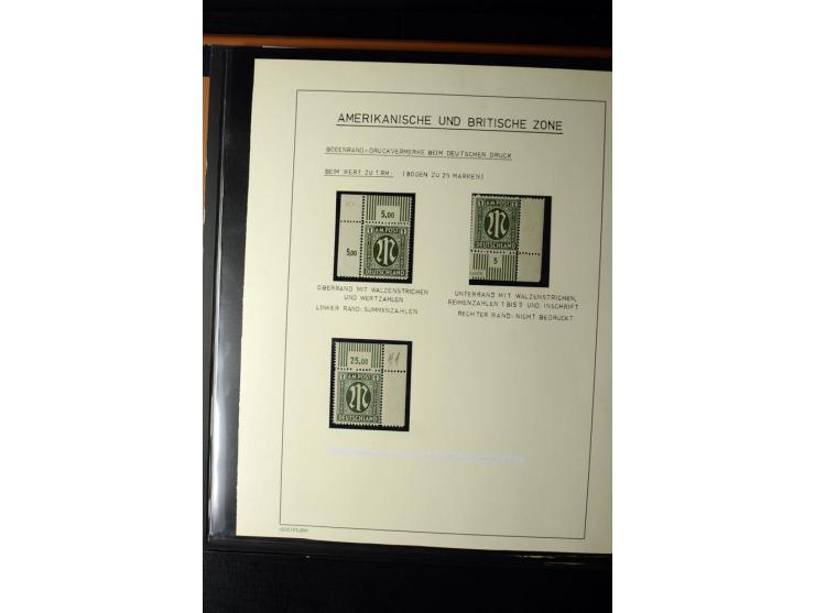 1945/46, AM Post, reichhaltige 3-bändige Spezialsammlung, beginnend mit dem sogenannten 'Aachener Bogen' sowie 2 Bürgermeiste