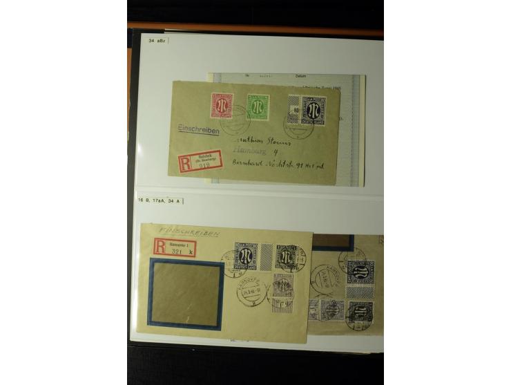 1945/46, AM Post, reichhaltige 3-bändige Spezialsammlung, beginnend mit dem sogenannten 'Aachener Bogen' sowie 2 Bürgermeiste