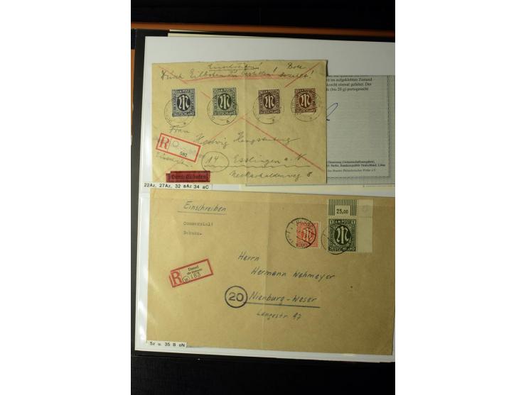 1945/46, AM Post, reichhaltige 3-bändige Spezialsammlung, beginnend mit dem sogenannten 'Aachener Bogen' sowie 2 Bürgermeiste