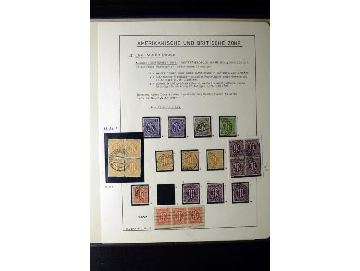 1945/46, AM Post, reichhaltige 3-bändige Spezialsammlung, beginnend mit dem sogenannten 'Aachener Bogen' sowie 2 Bürgermeiste