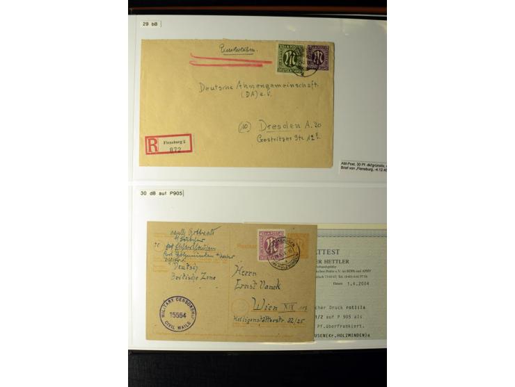 1945/46, AM Post, reichhaltige 3-bändige Spezialsammlung, beginnend mit dem sogenannten 'Aachener Bogen' sowie 2 Bürgermeiste