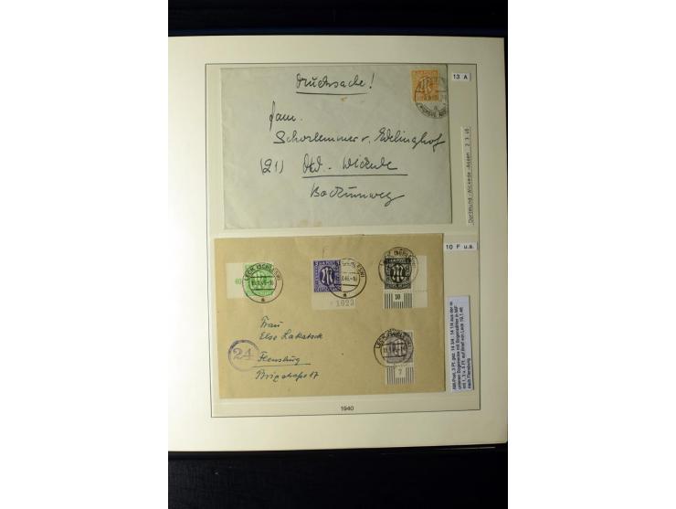 1945/46, AM Post, reichhaltige 3-bändige Spezialsammlung, beginnend mit dem sogenannten 'Aachener Bogen' sowie 2 Bürgermeiste