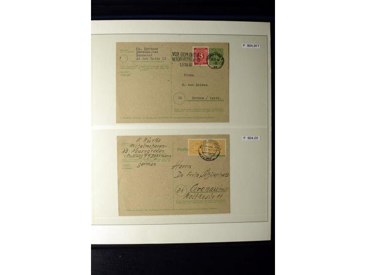 1945/46, AM Post, reichhaltige 3-bändige Spezialsammlung, beginnend mit dem sogenannten 'Aachener Bogen' sowie 2 Bürgermeiste