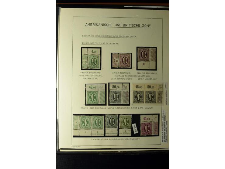 1945/46, AM Post, reichhaltige 3-bändige Spezialsammlung, beginnend mit dem sogenannten 'Aachener Bogen' sowie 2 Bürgermeiste