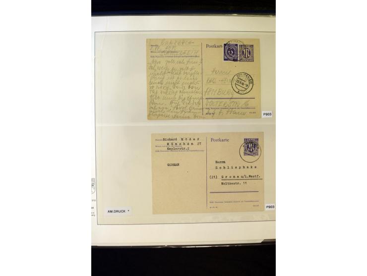 1945/46, AM Post, reichhaltige 3-bändige Spezialsammlung, beginnend mit dem sogenannten 'Aachener Bogen' sowie 2 Bürgermeiste