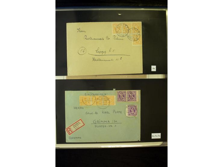 1945/46, AM Post, reichhaltige 3-bändige Spezialsammlung, beginnend mit dem sogenannten 'Aachener Bogen' sowie 2 Bürgermeiste