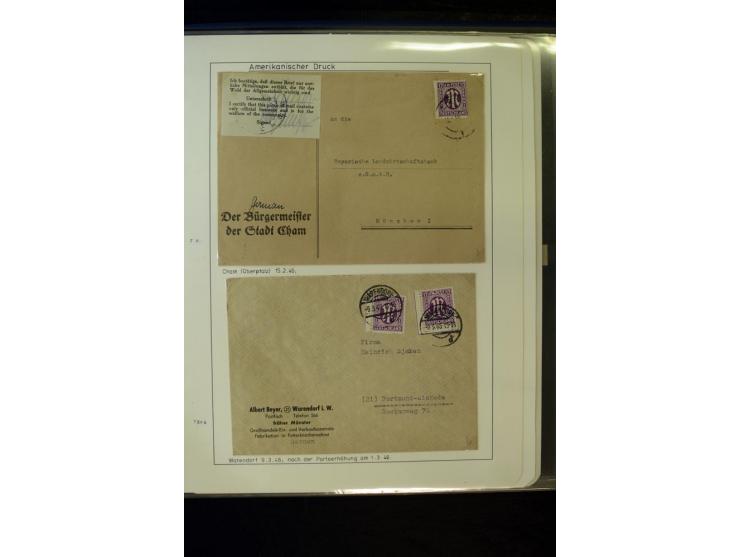 1945/46, AM Post, reichhaltige 3-bändige Spezialsammlung, beginnend mit dem sogenannten 'Aachener Bogen' sowie 2 Bürgermeiste