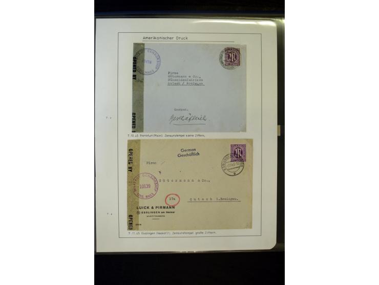 1945/46, AM Post, reichhaltige 3-bändige Spezialsammlung, beginnend mit dem sogenannten 'Aachener Bogen' sowie 2 Bürgermeiste
