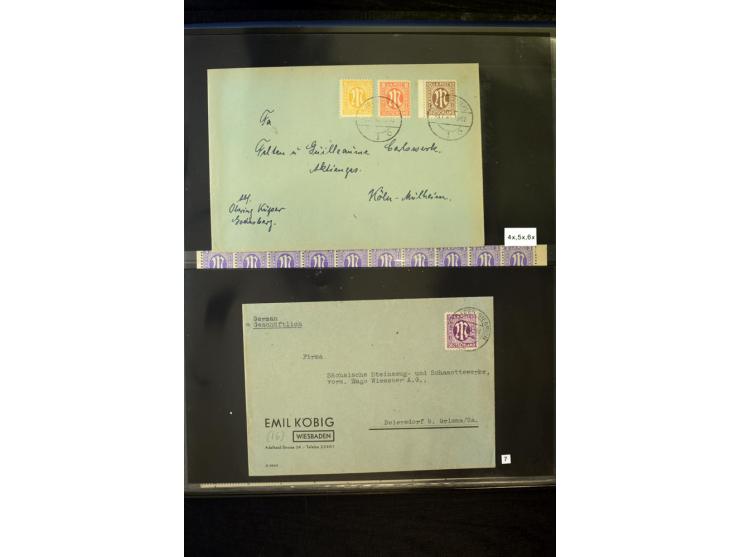 1945/46, AM Post, reichhaltige 3-bändige Spezialsammlung, beginnend mit dem sogenannten 'Aachener Bogen' sowie 2 Bürgermeiste