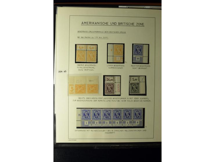 1945/46, AM Post, reichhaltige 3-bändige Spezialsammlung, beginnend mit dem sogenannten 'Aachener Bogen' sowie 2 Bürgermeiste