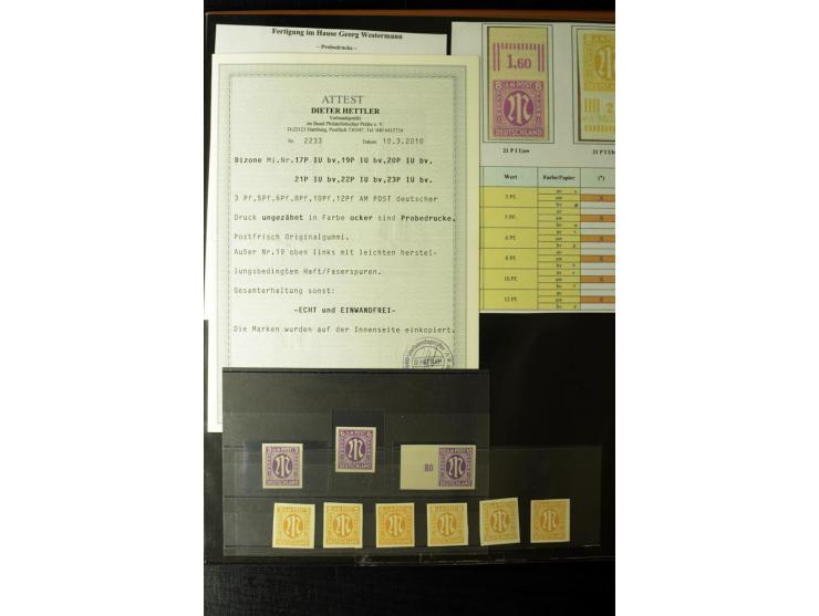 1945/46, AM Post, reichhaltige 3-bändige Spezialsammlung, beginnend mit dem sogenannten 'Aachener Bogen' sowie 2 Bürgermeiste