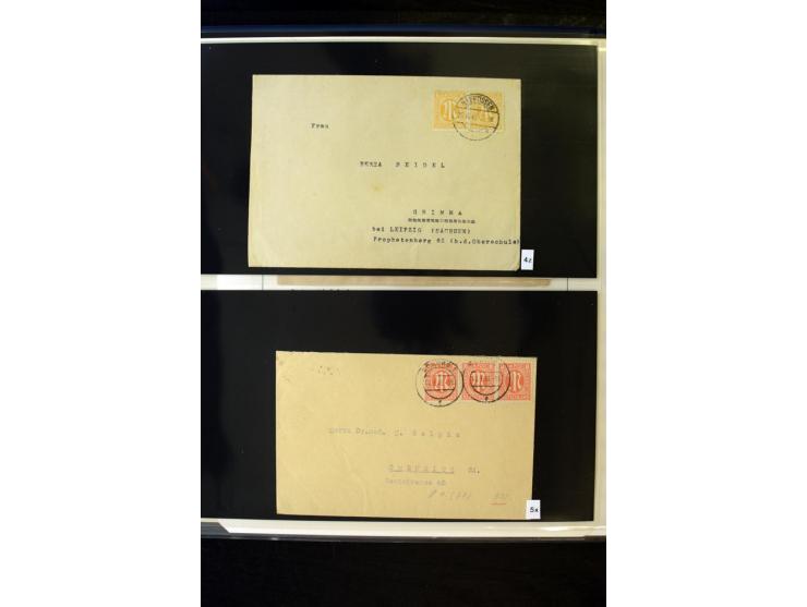 1945/46, AM Post, reichhaltige 3-bändige Spezialsammlung, beginnend mit dem sogenannten 'Aachener Bogen' sowie 2 Bürgermeiste