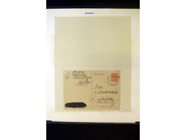 1945/46, AM Post, reichhaltige 3-bändige Spezialsammlung, beginnend mit dem sogenannten 'Aachener Bogen' sowie 2 Bürgermeiste