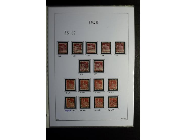 1945/49, gestempelte, stark spezialisierte Sammlung mit u.a. Mi.-Nr. 7I-III, 10B, 13C, 13E, 17bD, 20AXa, 22D (Fotoattest Wehn