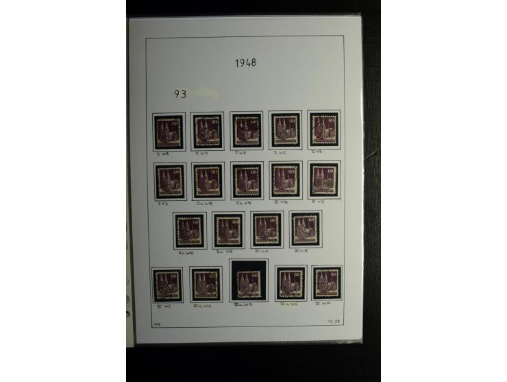 1945/49, gestempelte, stark spezialisierte Sammlung mit u.a. Mi.-Nr. 7I-III, 10B, 13C, 13E, 17bD, 20AXa, 22D (Fotoattest Wehn