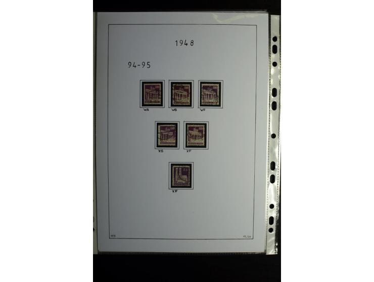 1945/49, gestempelte, stark spezialisierte Sammlung mit u.a. Mi.-Nr. 7I-III, 10B, 13C, 13E, 17bD, 20AXa, 22D (Fotoattest Wehn