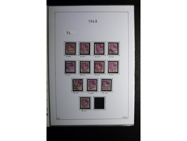 1945/49, gestempelte, stark spezialisierte Sammlung mit u.a. Mi.-Nr. 7I-III, 10B, 13C, 13E, 17bD, 20AXa, 22D (Fotoattest Wehn