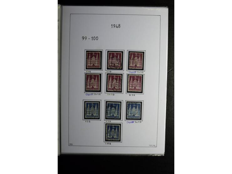 1945/49, gestempelte, stark spezialisierte Sammlung mit u.a. Mi.-Nr. 7I-III, 10B, 13C, 13E, 17bD, 20AXa, 22D (Fotoattest Wehn